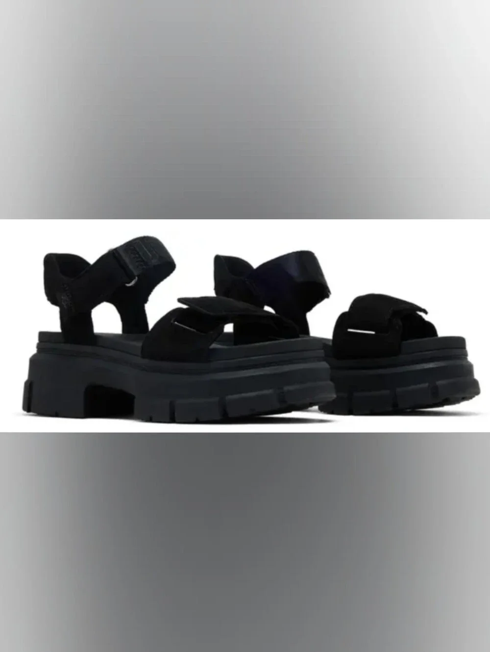UGG Wmns Ashton Ankle 'Black' Platform Sandals Size 9 Used Exc MSRP $120